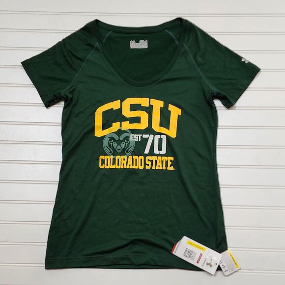 Under Armour Tops - NWT Under Armour Women's Colorado State Rams Semi-Fitted T-Shirt Size S Green